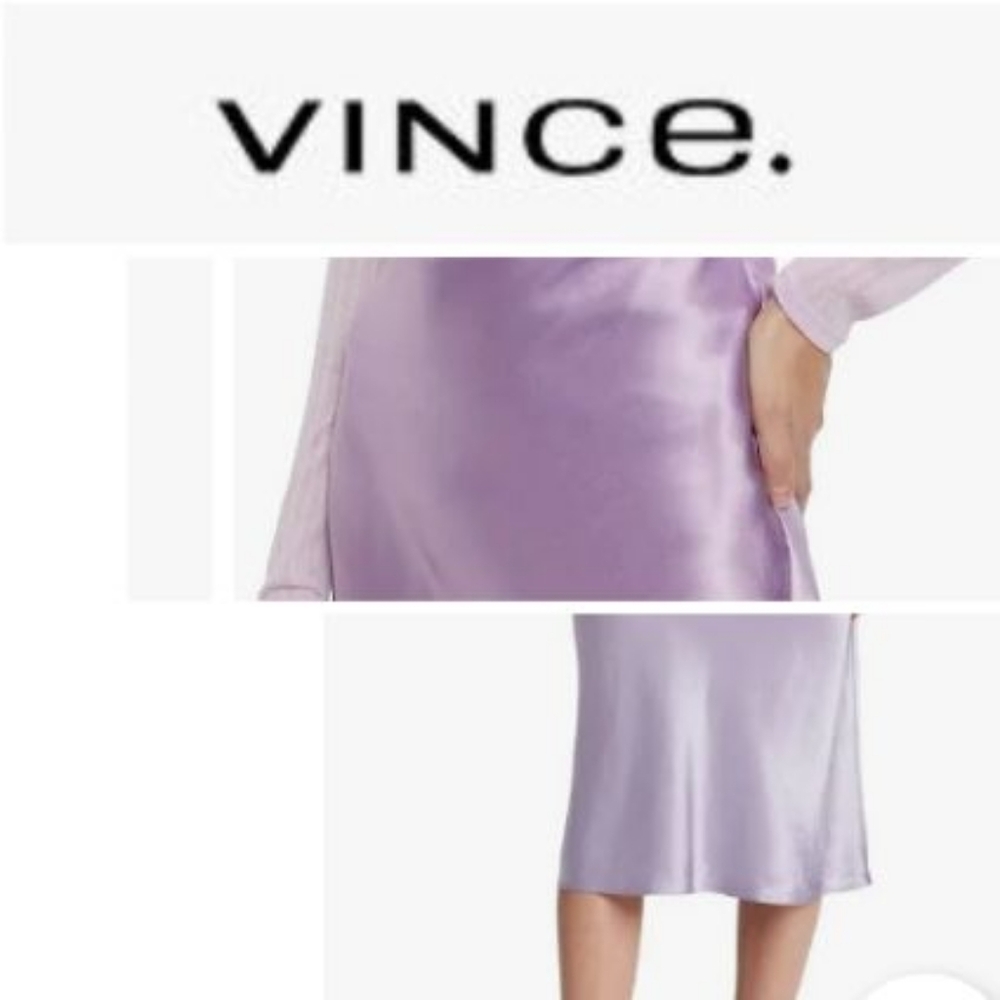 NWT Vince midi silk chiffon skirt Sz 6